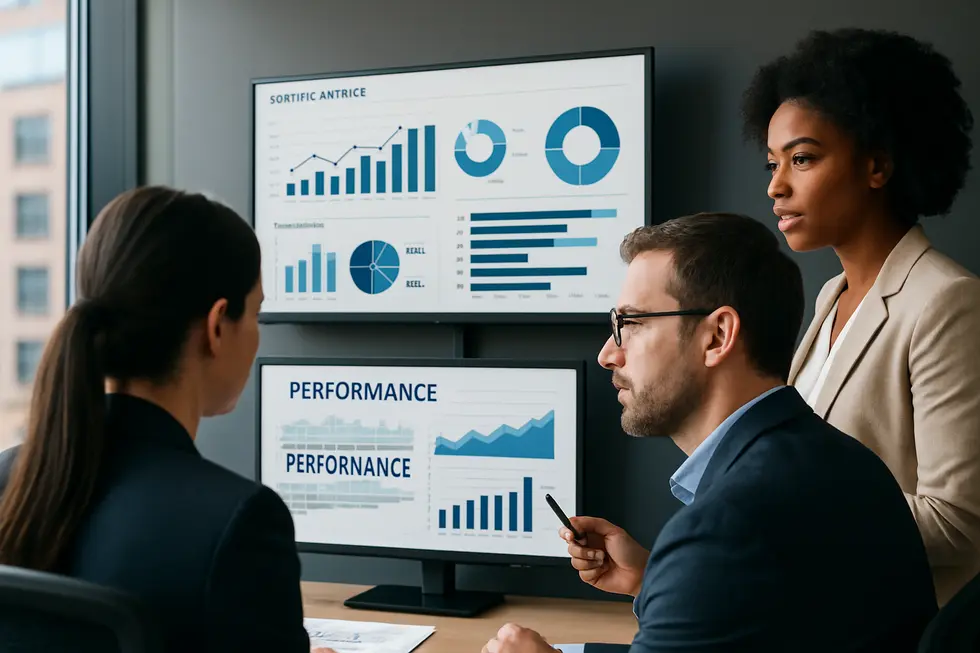 HR team analyzing metrics