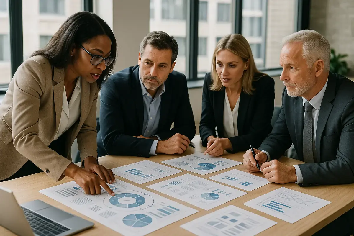 Modern leader applying strategic thinking skills to drive innovation and success