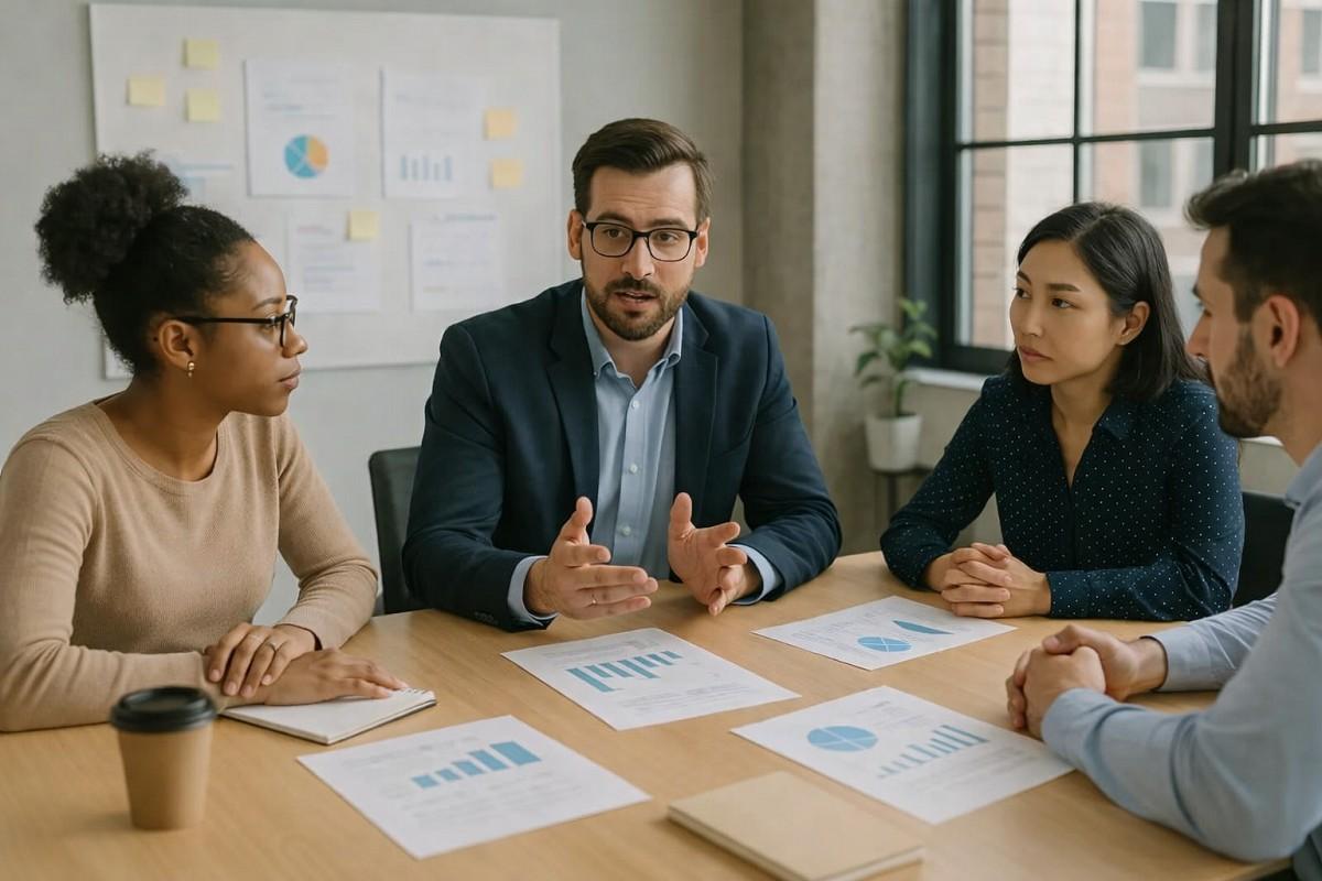 HR team discussing common recruitment funnel mistakes to avoid costly hiring errors