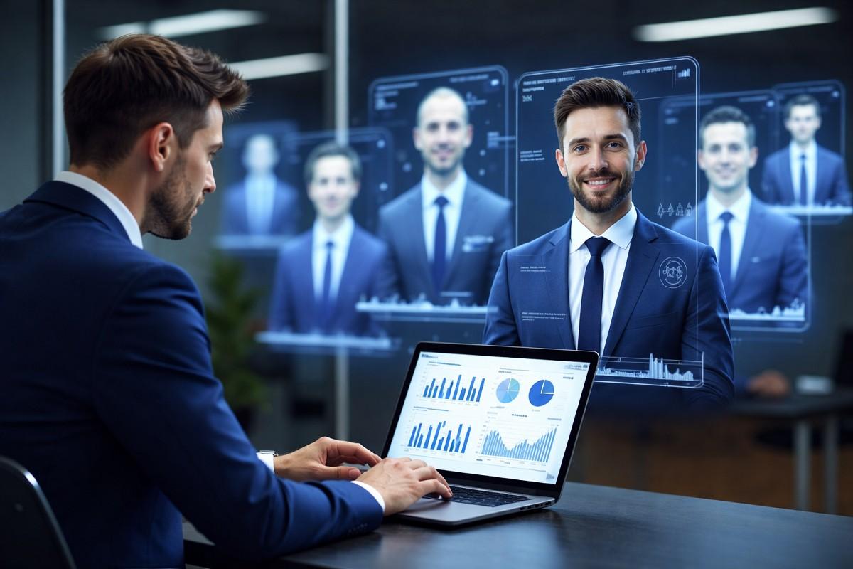 A professional analyzing key hiring metrics on a laptop dashboard that every business should track in 2026